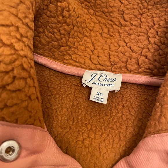 J crew adobe snap collar Sherpa sweatshirt ab549 - Picture 3 of 3